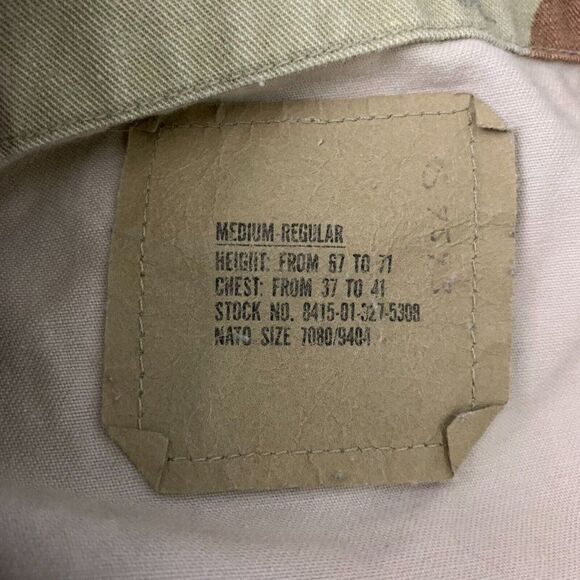 US Army Military BDU Uniform Shirt M Desert Sand Camo Combat Buttons Pockets - Picture 6 of 6
